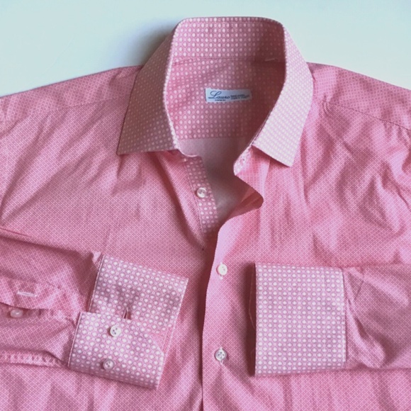 Lauro Lovely pink cotton shirt Sz 15 3/4 ~ 40 handmade in Italy 🇮🇹 - Picture 10 of 11